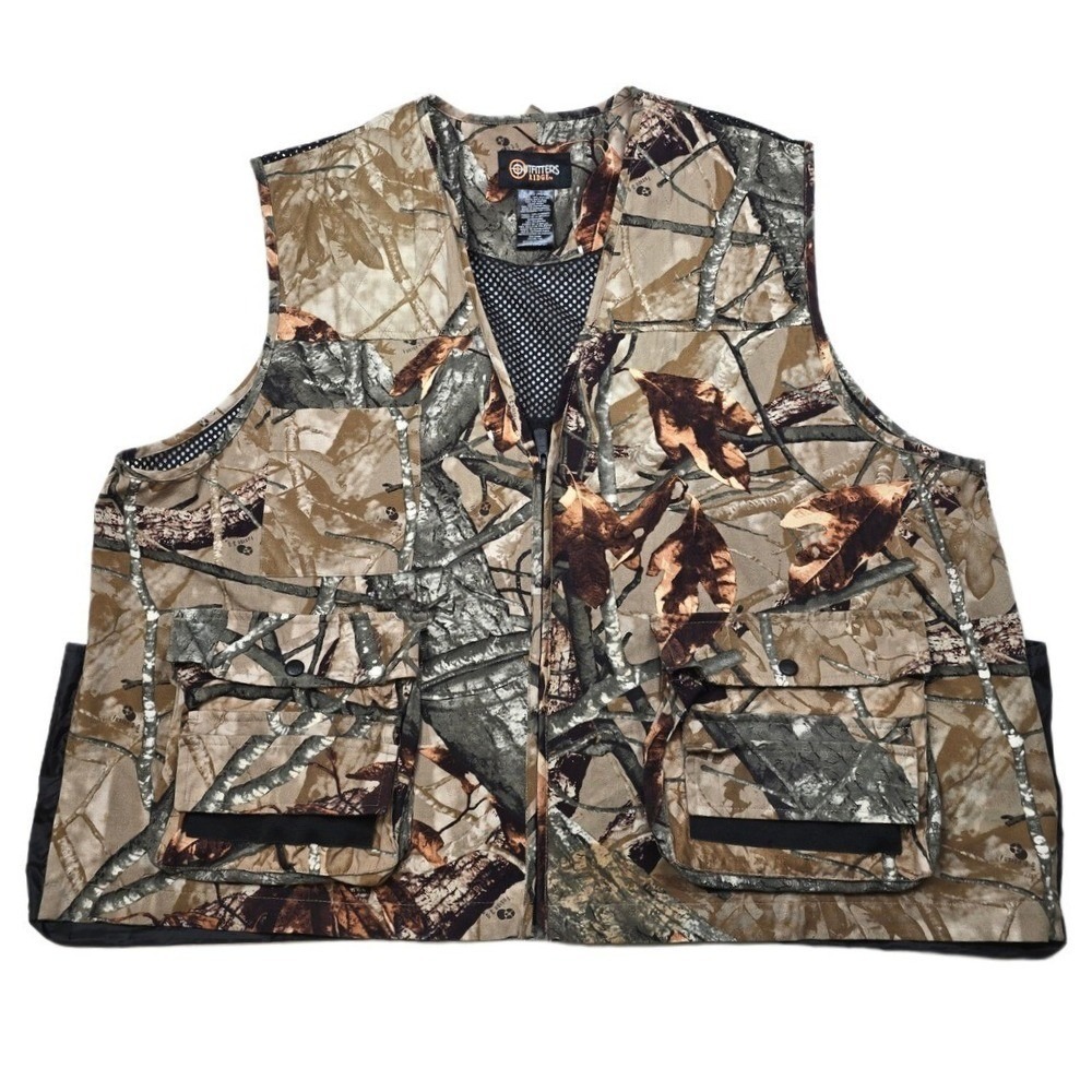 Outfitters Ridge Fusion 3-D Camo Hunting Vest Mens XL 46/48 Brown Pockets Hunt
